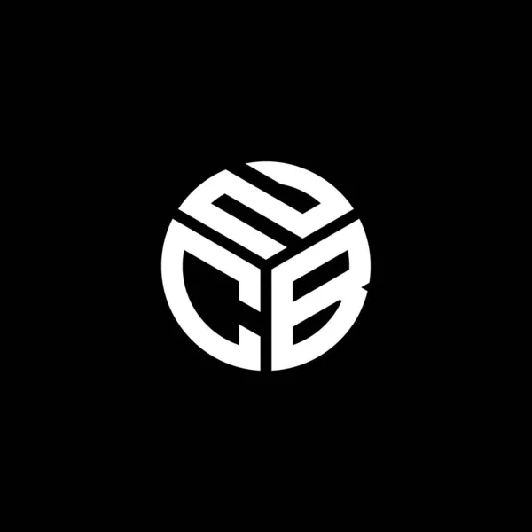 黒の背景にNcbの手紙のロゴデザイン Ncbクリエイティブイニシャルレターロゴコンセプト Ncbレターデザイン — ストックベクタ