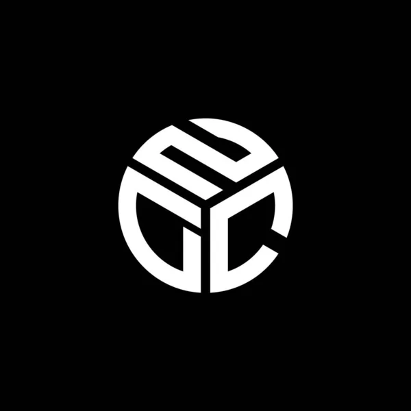 Design Logotipo Carta Ndc Fundo Preto Ndc Iniciais Criativas Conceito —  Vetores de Stock