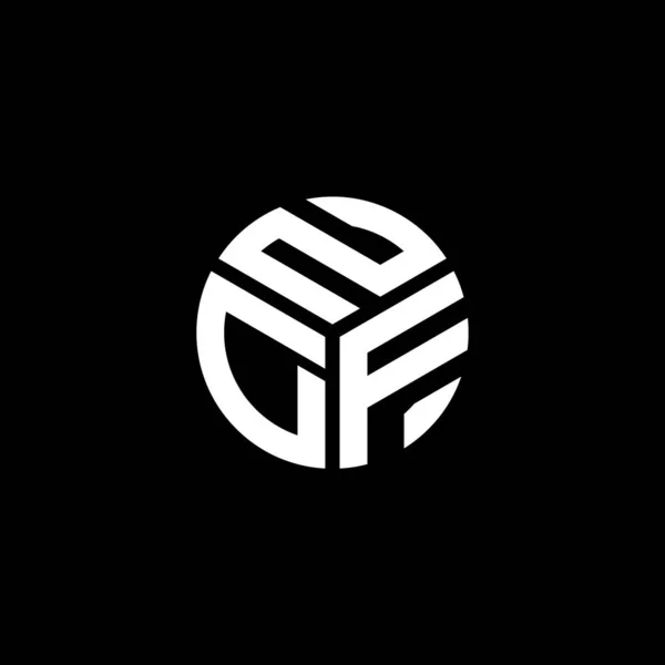 Ndf Lettre Logo Design Sur Fond Noir Ndf Initiales Créatives — Image vectorielle