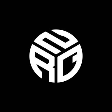 Siyah arka planda NRQ harfi logo tasarımı. NRQ yaratıcı harflerin baş harfleri logo kavramı. NRQ harf tasarımı.