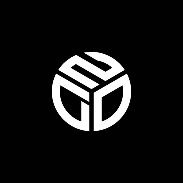 Форма Логотипу Ndo Чорному Тлі Творчі Ініціали Ndo Мають Поняття — стоковий вектор