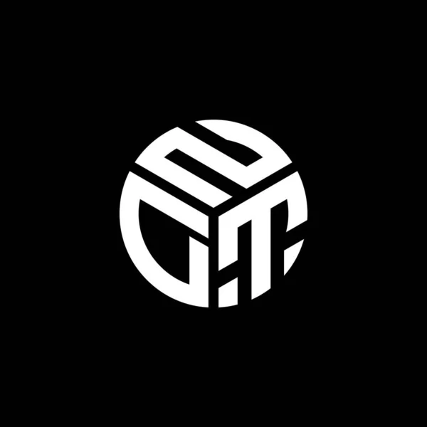 Σχεδιασμός Λογότυπου Γραμμάτων Ndt Μαύρο Φόντο Ndt Δημιουργική Αρχικά Γράμμα — Διανυσματικό Αρχείο