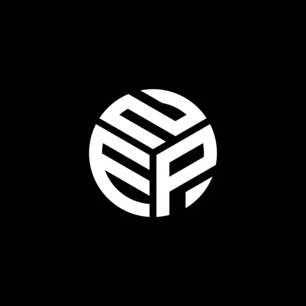 Nep Lettre Logo Design Sur Fond Noir Nep Initiales Créatives — Image vectorielle