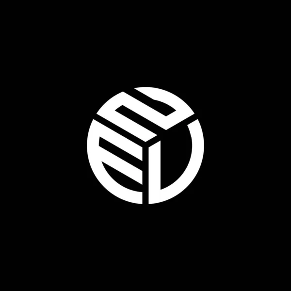 Neu Brev Logotyp Design Svart Bakgrund Neu Kreativa Initialer Brev — Stock vektor