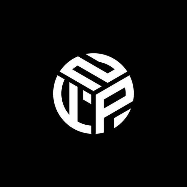 Σχεδιασμός Λογότυπου Γραμμάτων Nfp Μαύρο Φόντο Nfp Δημιουργικά Αρχικά Γράμμα — Διανυσματικό Αρχείο