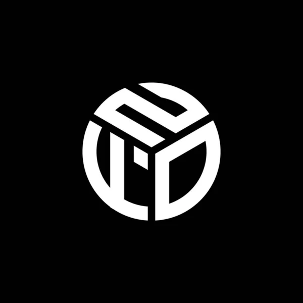 Nfo Letter Logo Design Black Background Nfo Creative Initials Letter — Stock Vector