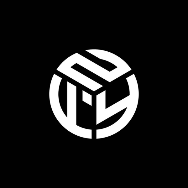 Nfy Carta Logotipo Design Fundo Preto Nfy Iniciais Criativas Conceito — Vetor de Stock