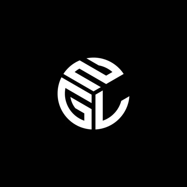黒を基調としたNglレターロゴデザイン Nglクリエイティブイニシャルレターロゴコンセプト Nglレターデザイン — ストックベクタ
