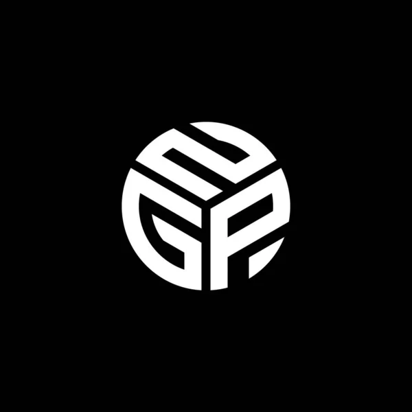 Форма Логотипу Ngp Чорному Тлі Творчі Ініціали Ngp Мають Поняття — стоковий вектор
