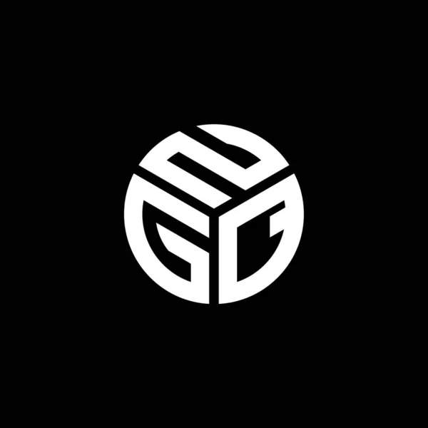 Projeto Logotipo Carta Ngq Fundo Preto Ngq Iniciais Criativas Conceito —  Vetores de Stock