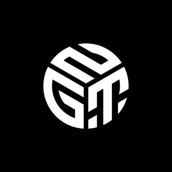 Projekt Logo Litery Ngt Czarnym Tle Ngt Twórcze Inicjały Koncepcja — Wektor stockowy