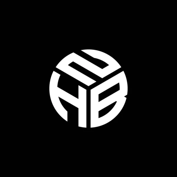 Design Logotipo Letra Nhb Fundo Preto Nhb Iniciais Criativas Conceito —  Vetores de Stock