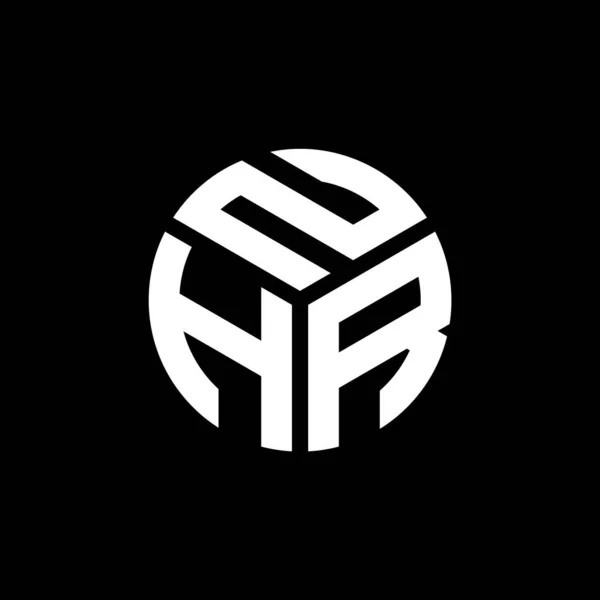 Літерний Логотип Nhr Чорному Тлі Творчі Ініціали Nhr Літерні Логотипи — стоковий вектор