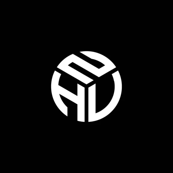 Projekt Logo Litery Nhv Czarnym Tle Nhv Twórcze Inicjały Koncepcja — Wektor stockowy