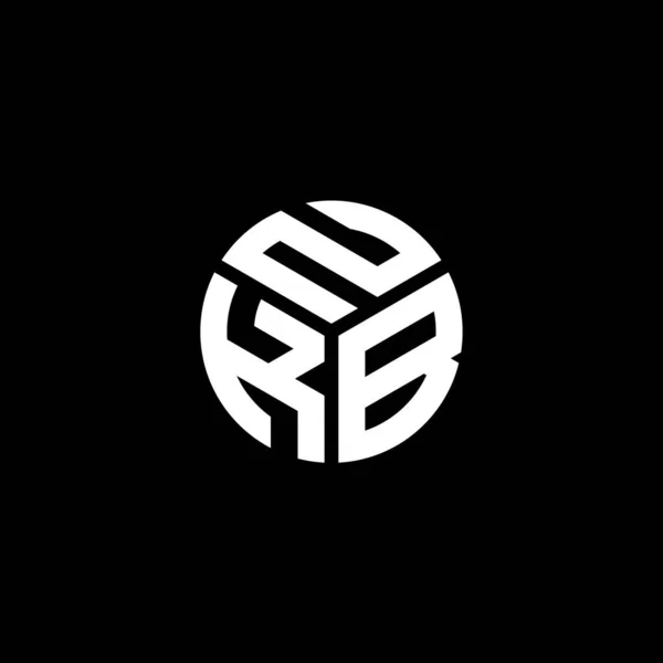 Nkb Lettre Logo Design Sur Fond Noir Nkb Initiales Créatives — Image vectorielle