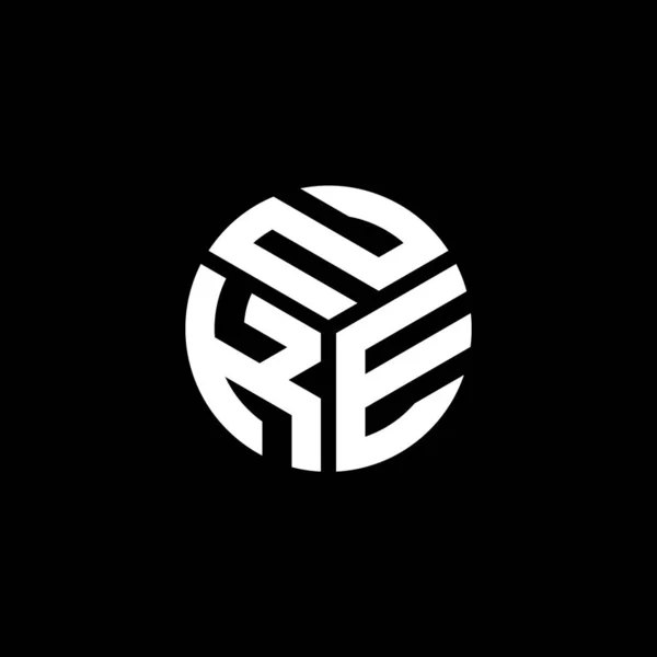 Design Logotipo Carta Nke Fundo Preto Nke Iniciais Criativas Conceito — Vetor de Stock