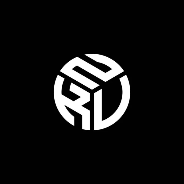 Nkv Design Logotipo Carta Fundo Preto Nkv Iniciais Criativas Conceito — Vetor de Stock