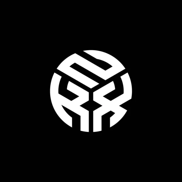 Nkx Schriftzug Logo Design Auf Schwarzem Hintergrund Nkx Kreative Initialen — Stockvektor