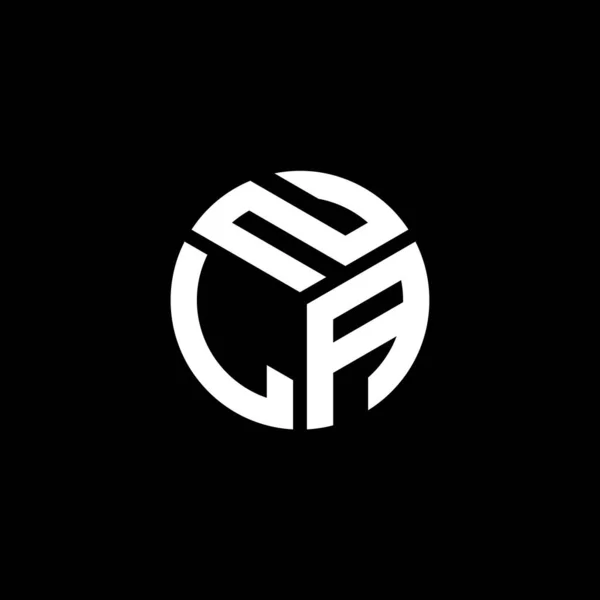 Nla Letter Logo Design Black Background Nla Creative Initials Letter — Stock Vector