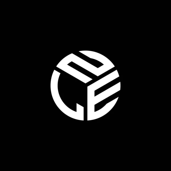 Логотип Літери Nle Чорному Тлі Творчі Ініціали Nle Мають Поняття — стоковий вектор