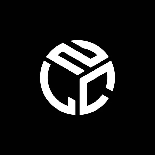 Siyah Arka Planda Nlc Harf Logosu Tasarımı Nlc Yaratıcı Harflerin — Stok Vektör