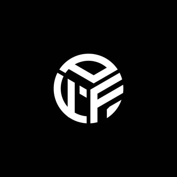 Pff Letter Logo Ontwerp Zwarte Achtergrond Pff Creatieve Initialen Letter — Stockvector