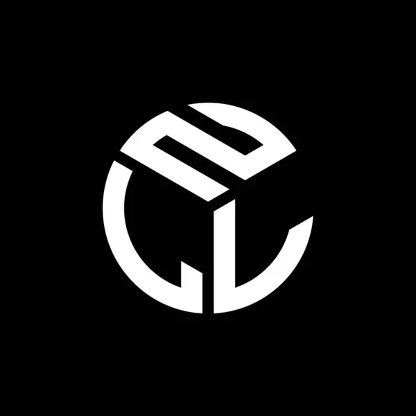 Nll Lettre Logo Design Sur Fond Noir Nll Initiales Créatives — Image vectorielle
