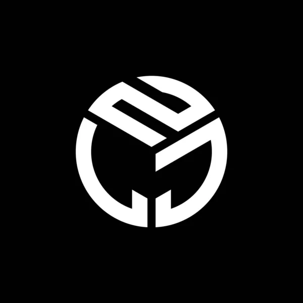 Σχεδιασμός Λογότυπου Γραμμάτων Nlj Μαύρο Φόντο Nlj Δημιουργική Αρχικά Γράμμα — Διανυσματικό Αρχείο