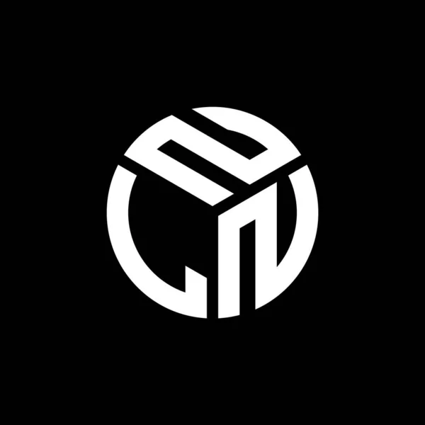 Σχεδιασμός Λογότυπου Γραμμάτων Nln Μαύρο Φόντο Nln Δημιουργική Αρχικά Γράμμα — Διανυσματικό Αρχείο