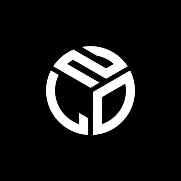 Projekt Logo Litery Nlo Czarnym Tle Nlo Twórcze Inicjały Koncepcja — Wektor stockowy
