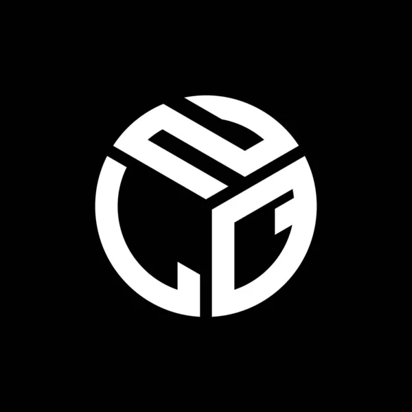 Diseño Del Logotipo Letra Nlq Sobre Fondo Negro Nlq Iniciales — Vector de stock
