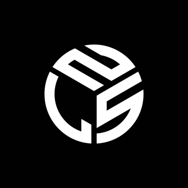 Design Logo Literei Nls Fundal Negru Nls Creativ Iniţiale Literă — Vector de stoc