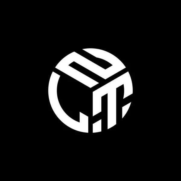 Nlt Logo Ontwerp Zwarte Achtergrond Nlt Creatieve Initialen Letter Logo — Stockvector