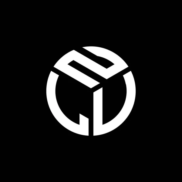 Logo Nlv Disegno Lettera Sfondo Nero Nlv Creativo Iniziali Lettera — Vettoriale Stock