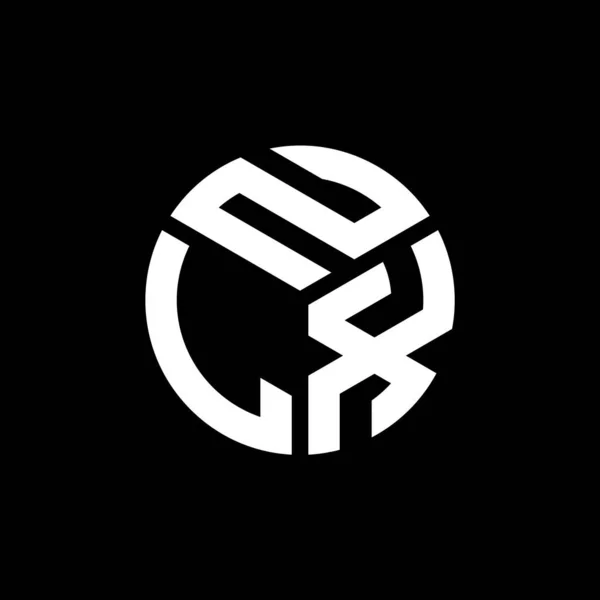 Nlx Lettre Logo Design Sur Fond Noir Nlx Initiales Créatives — Image vectorielle