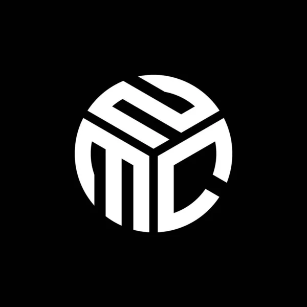 Nmc Carta Logotipo Design Fundo Preto Nmc Iniciais Criativas Conceito — Vetor de Stock