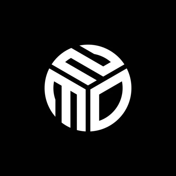 Nmo Logo Ontwerp Zwarte Achtergrond Nmo Creatieve Initialen Letterlogo Concept — Stockvector