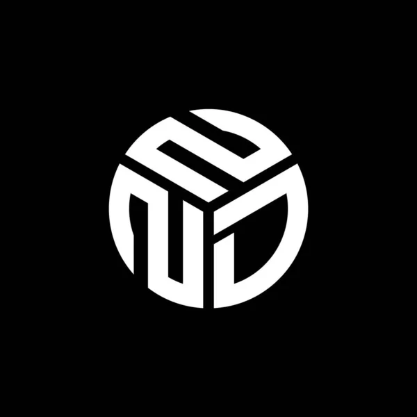 黒を基調としたNnd文字のロゴデザイン Nndクリエイティブイニシャルレターロゴコンセプト Nnd文字デザイン — ストックベクタ