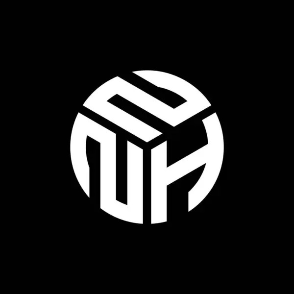 Nnh Letter Logo Ontwerp Zwarte Achtergrond Nnh Creatieve Initialen Letter — Stockvector