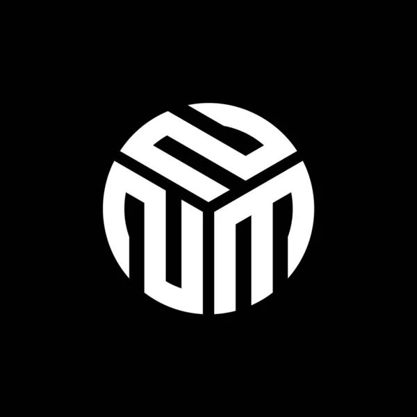 Nnm Letter Logo Design Auf Schwarzem Hintergrund Nnm Kreative Initialen — Stockvektor