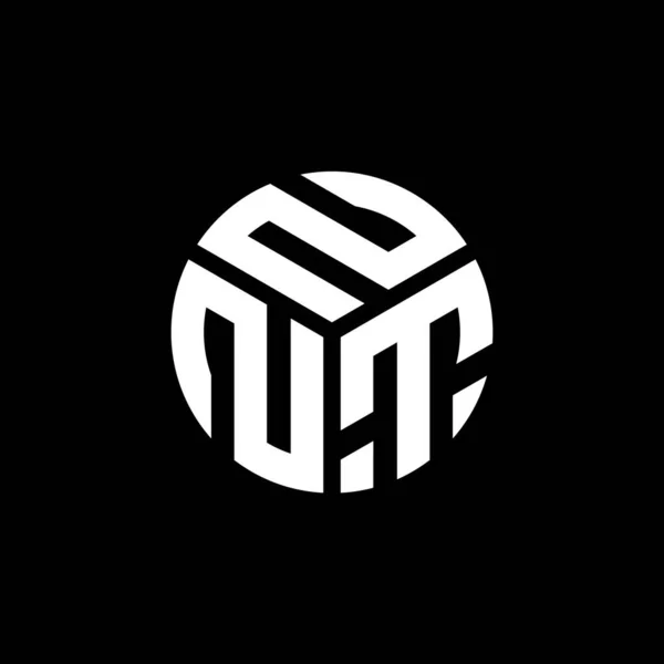 Projekt Logo Litery Nnt Czarnym Tle Nnt Twórcze Inicjały Koncepcja — Wektor stockowy