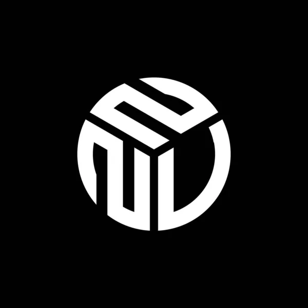 Projekt Logo Litery Nnv Czarnym Tle Nnv Twórcze Inicjały Koncepcja — Wektor stockowy