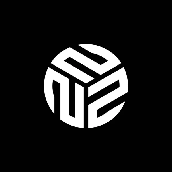 Projekt Logo Litery Nnz Czarnym Tle Nnz Twórcze Inicjały Koncepcja — Wektor stockowy