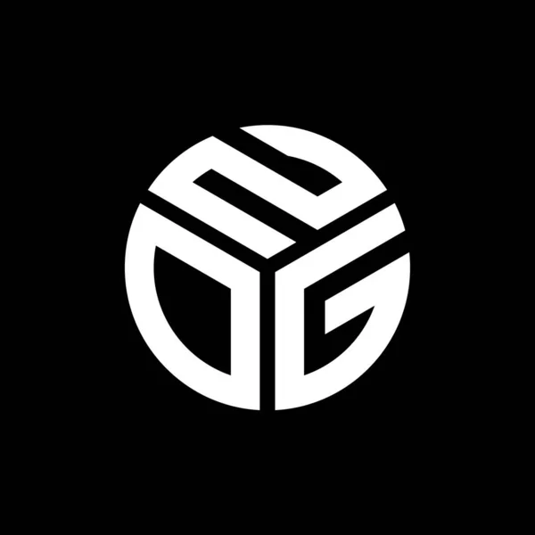 Nog Letter Logo Design Black Background Nog Creative Initials Letter — Stock Vector