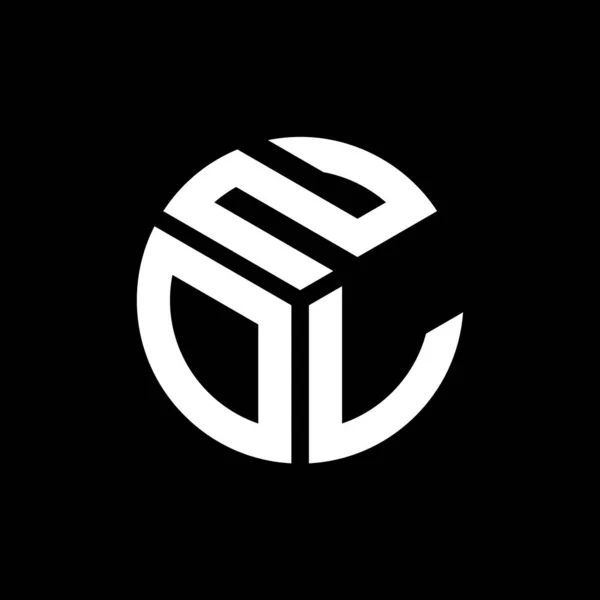 Projeto Logotipo Carta Nol Fundo Preto Nol Iniciais Criativas Conceito —  Vetores de Stock