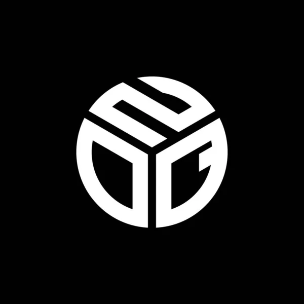 Projekt Logo Litery Noq Czarnym Tle Pomysł Logo Kreatywnych Inicjałów — Wektor stockowy