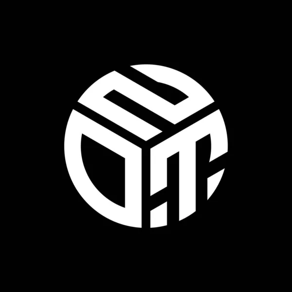 Нот Буква Логотип Дизайн Черном Фоне Творческие Инициалы Буквенная Концепция — стоковый вектор