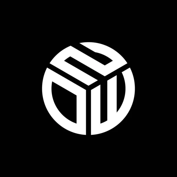 Ahora Diseño Del Logotipo Letra Sobre Fondo Negro Ahora Iniciales — Archivo Imágenes Vectoriales