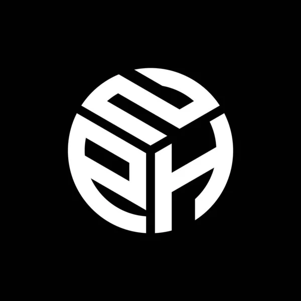 Diseño Del Logotipo Letra Nph Sobre Fondo Negro Nph Iniciales — Vector de stock