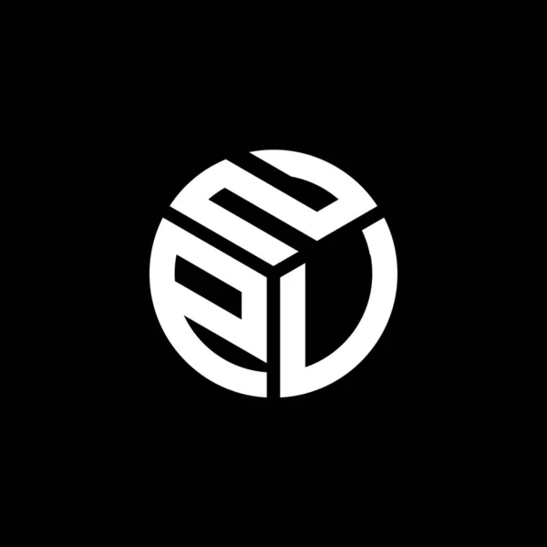 Projekt Logo Litery Npv Czarnym Tle Npv Twórcze Inicjały Koncepcja — Wektor stockowy